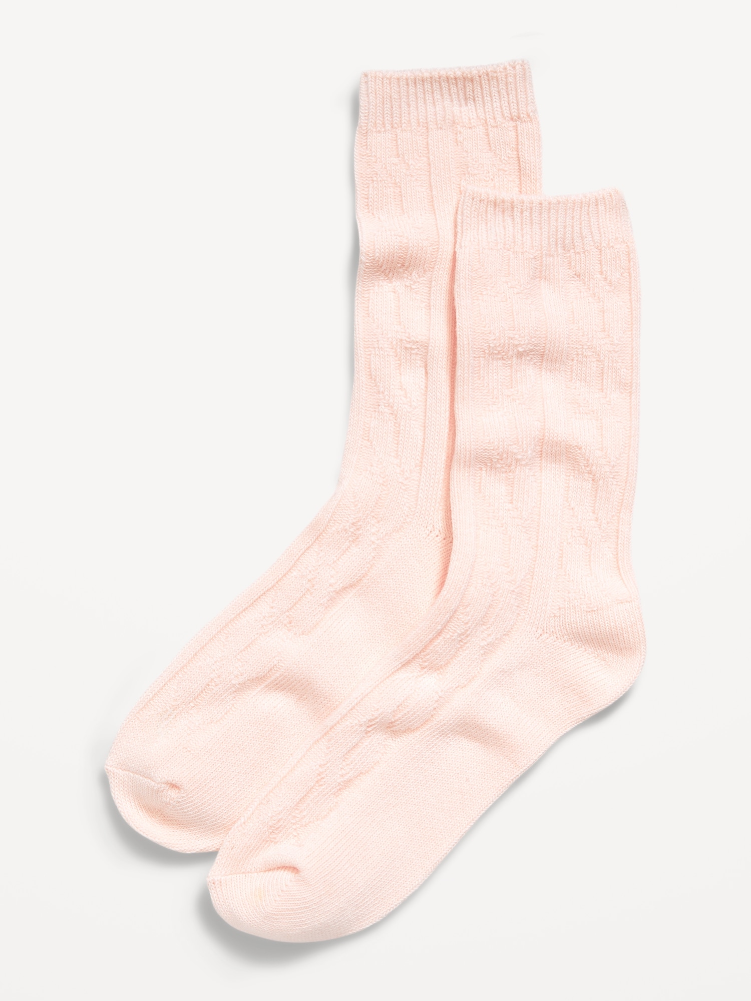 Cable Knit Crew Socks for Women