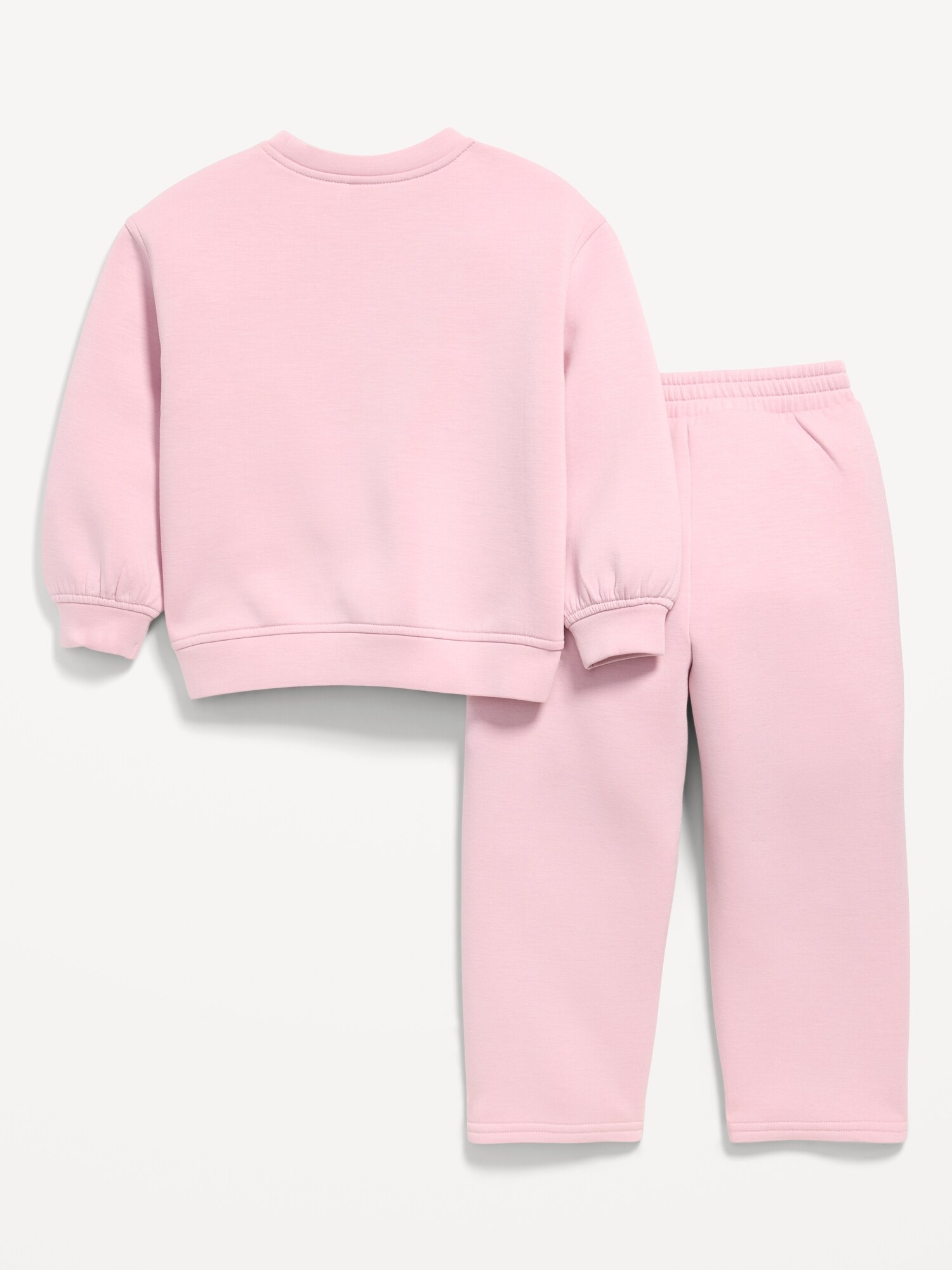 Комплекты Old Navy Bounce Fleece Crew-Neck and Sweatpants Set для девочек-малышей, цвет: Розовый — фото 3