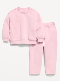 Image number 2 showing, Bounce Fleece Crew-Neck and Sweatpants Set for Toddler Girls