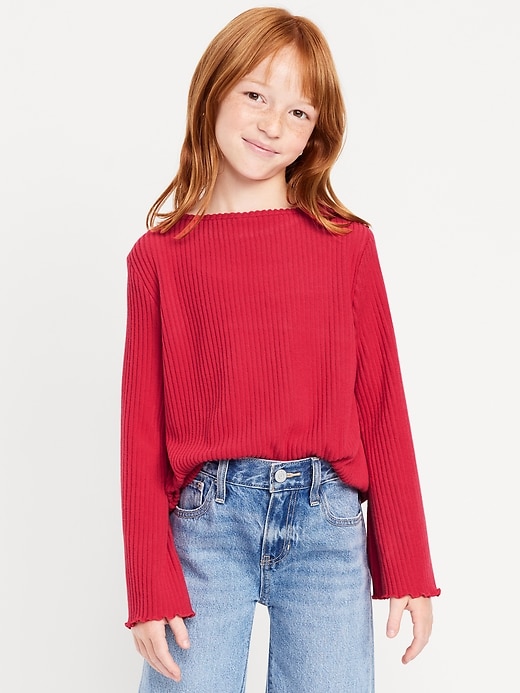 Image number 1 showing, CozePlush Long-Sleeve Top for Girls