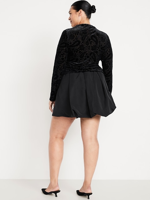 Image number 7 showing, Taffeta Bubble Mini Skirt