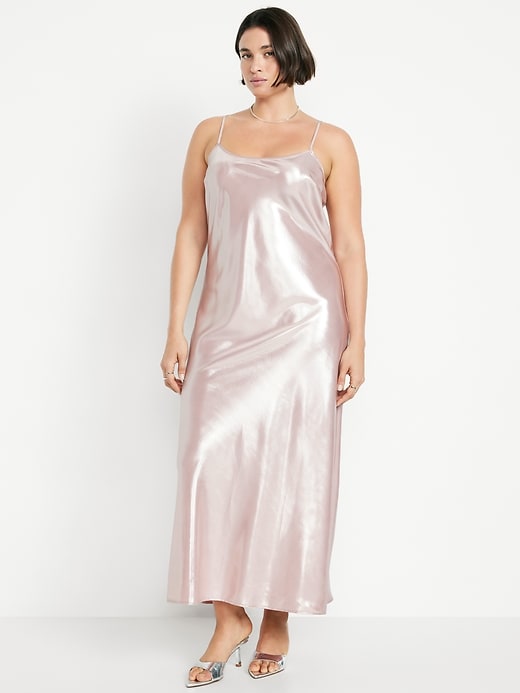 Image number 5 showing, Shine Satin Maxi Dress