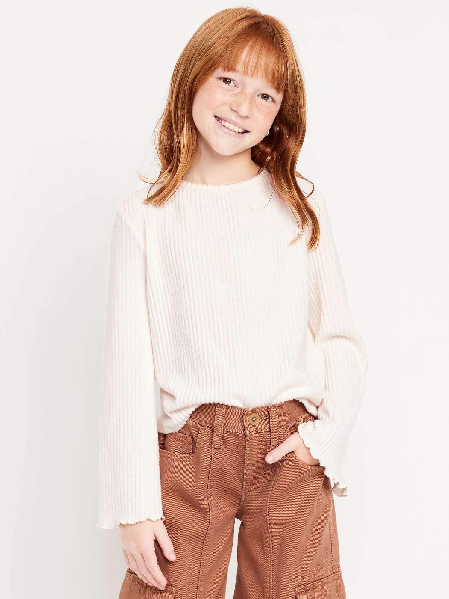 CozePlush Long-Sleeve Top for Girls