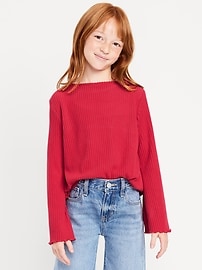 Image number 1 showing, CozePlush Long-Sleeve Top for Girls