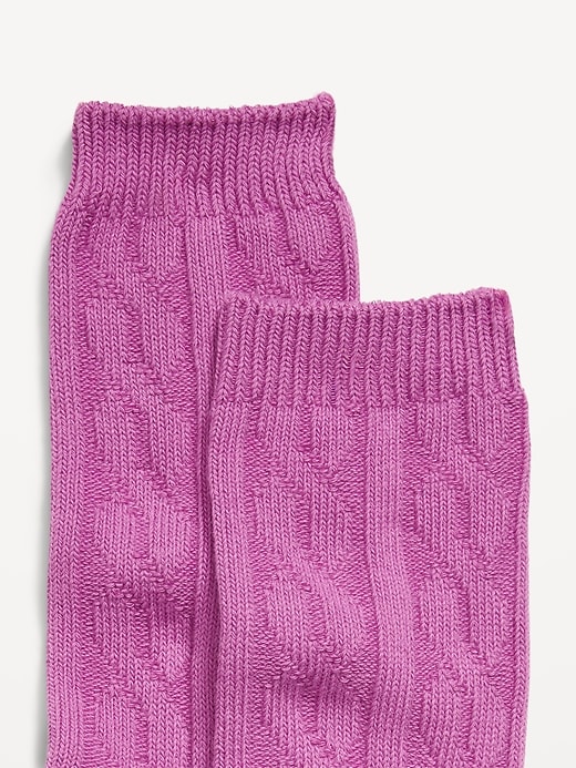 Image number 2 showing, Cable Knit Crew Socks for Women