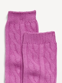 Image number 2 showing, Cable Knit Crew Socks for Women