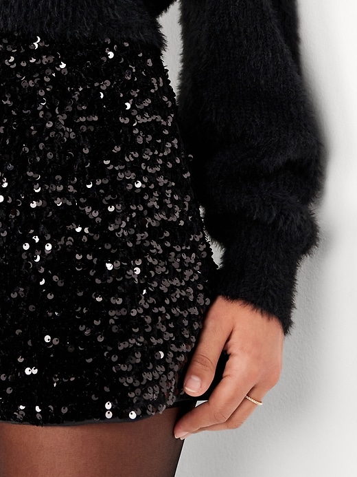 Image number 3 showing, High-Waisted Sequin Shorts -- 3-inch inseam