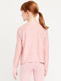 Image number 2 showing, CloudMotion Long-Sleeve Performance T-Shirt for Girls