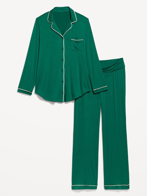 Maternity Classic Pajama Set - Botanica