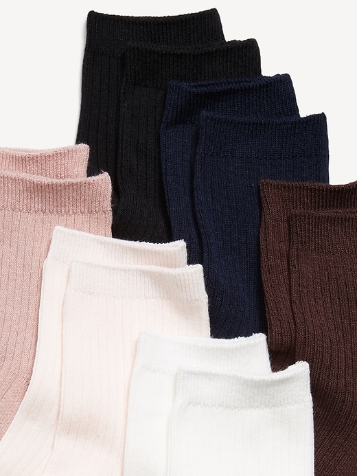 Image number 2 showing, Novelty Quarter Crew Socks 6-Pack for Women