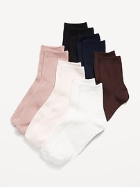 Image number 1 showing, Novelty Quarter Crew Socks 6-Pack for Women