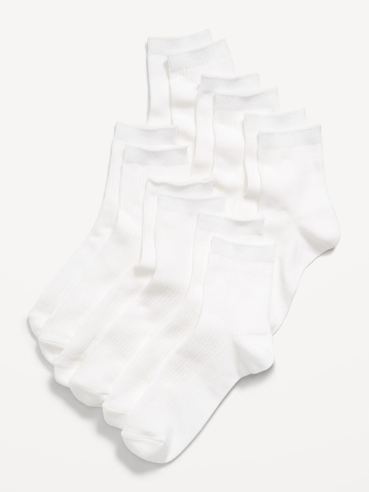 Novelty Quarter Crew Socks 6-Pack for Women