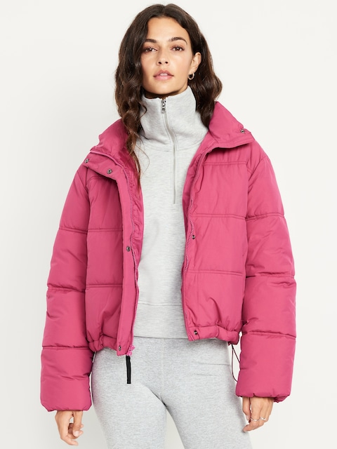 Water-Resistant Puffer Jacket - Thimble Berry