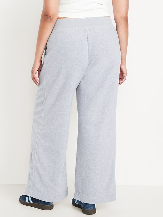 Image number 7 showing, Extra High-Waisted Microfleece Wide-Leg Pants