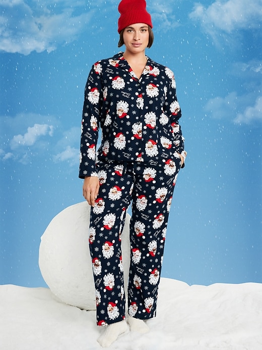 Image number 5 showing, Printed Flannel Pajama Pant Set for Women