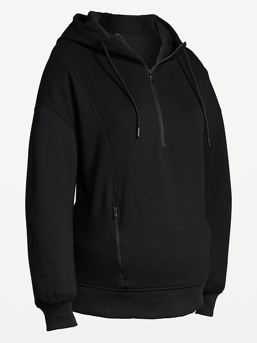 Image number 1 showing, Maternity Dynamic Fleece Half-Zip Hoodie