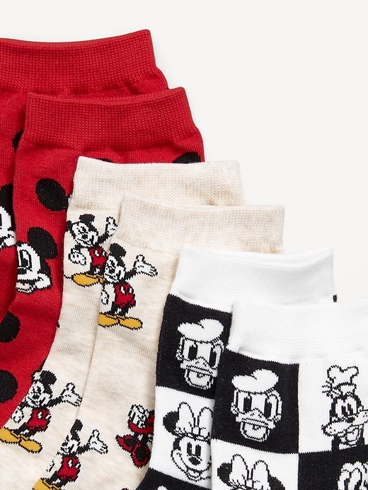 Image number 2 showing, Disney© 3-Pack Novelty Quarter Crew Socks for Women