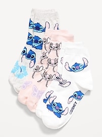 Image number 1 showing, Disney© 3-Pack Novelty Quarter Crew Socks for Women