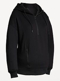 Image number 2 showing, Maternity Dynamic Fleece Half-Zip Hoodie