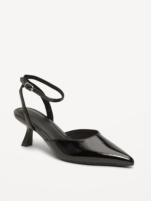 Patent Leather Kitten Heels for Women