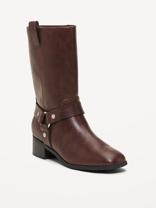 Image number 2 showing, Faux-Leather Boots for Women