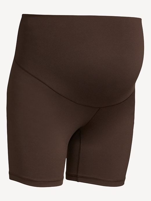 Image number 4 showing, Maternity Full Panel StudioSmooth Biker Shorts -- 6-inch inseam