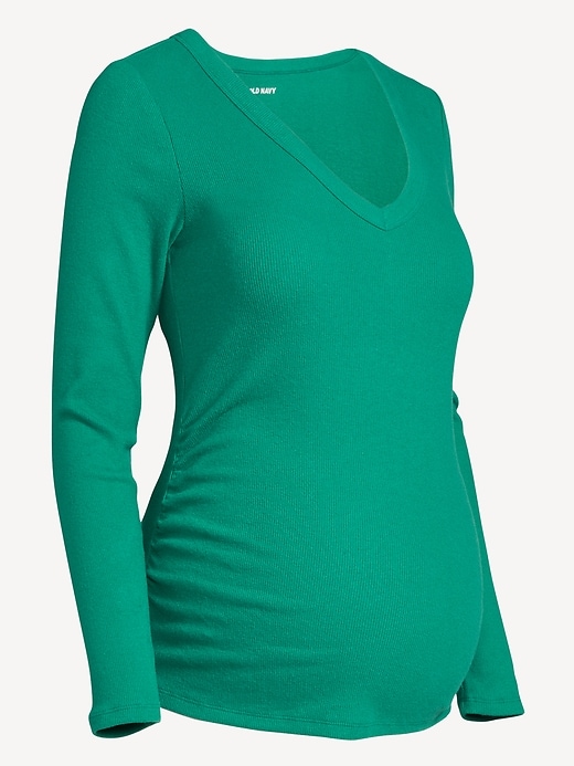 Image number 4 showing, Maternity Cozy Snug V-Neck T-Shirt