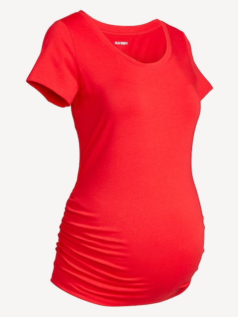 Maternity Scoop-Neck T-Shirt - Amaryllis