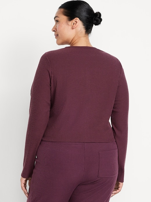 Image number 8 showing, Sweater Ribbed Cardigan Sweater