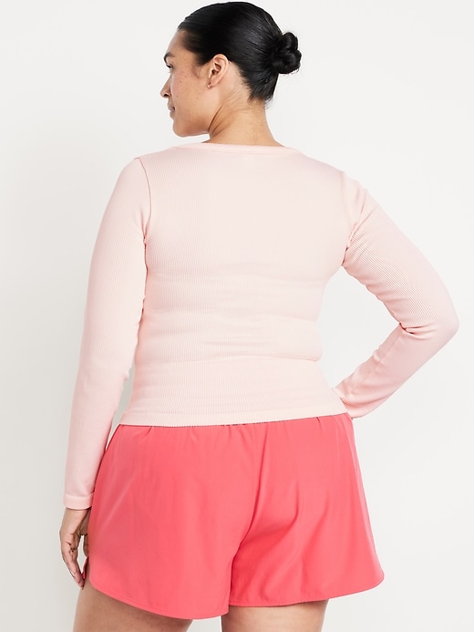 Image number 8 showing, Exhale Seamless Fitted Rib T-Shirt