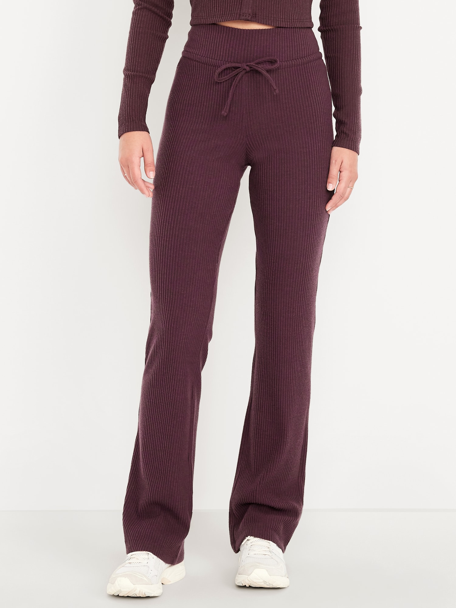 Extra High-Waisted Rib Flare Leggings