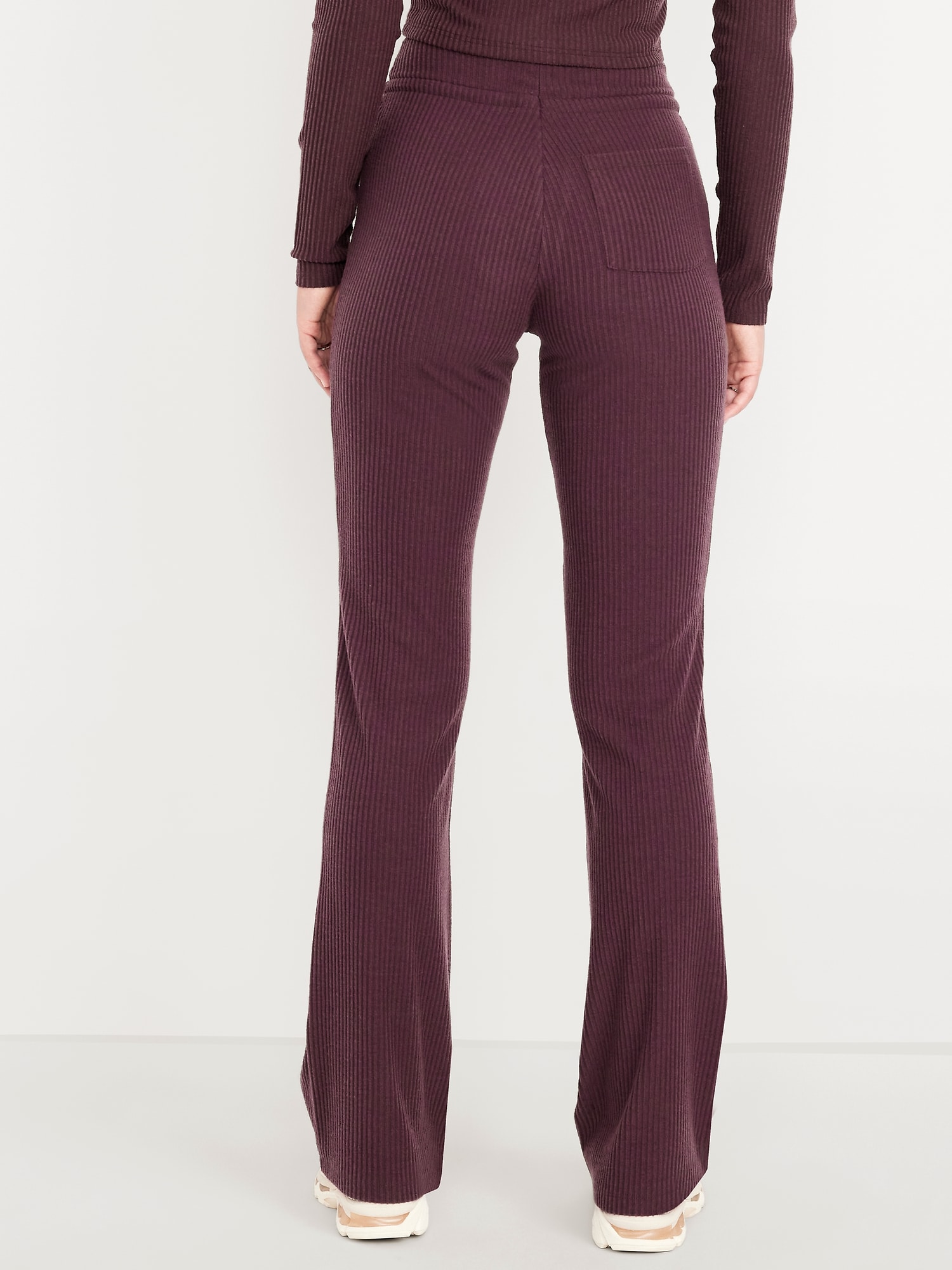 Extra High-Waisted Rib Flare Leggings