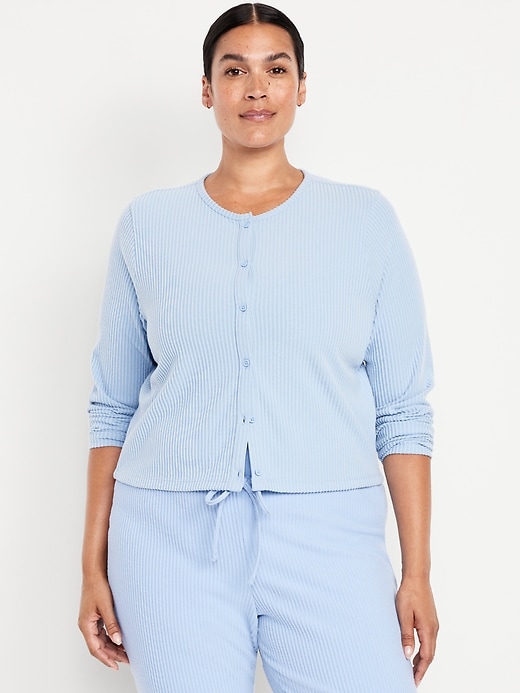 Image number 7 showing, Cropped Rib Cardigan Sweater