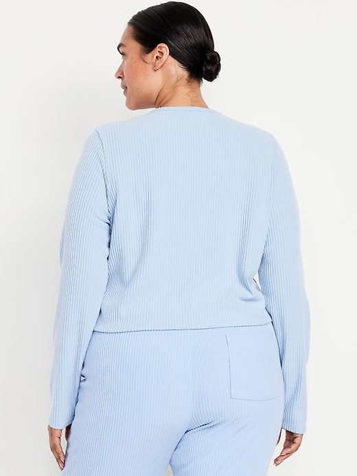 Image number 8 showing, Cropped Rib Cardigan Sweater