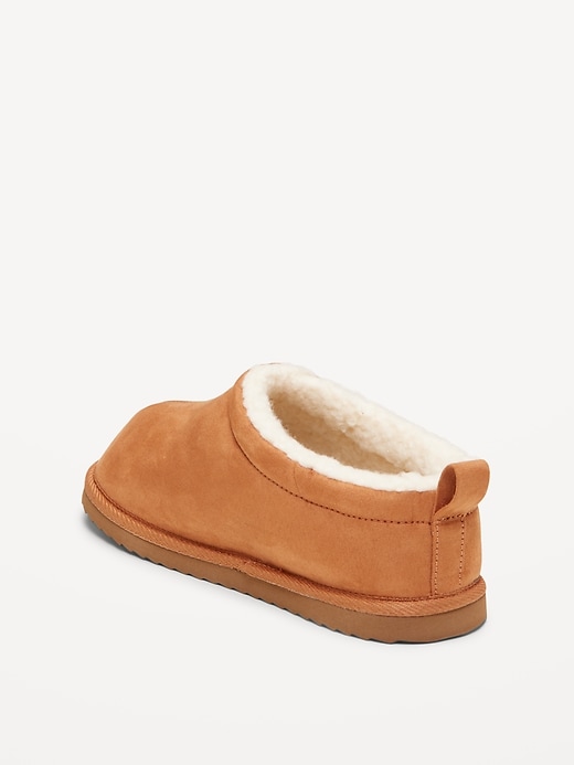 Image number 3 showing, Faux-Suede Sherpa Lined Mule Slippers for Boys