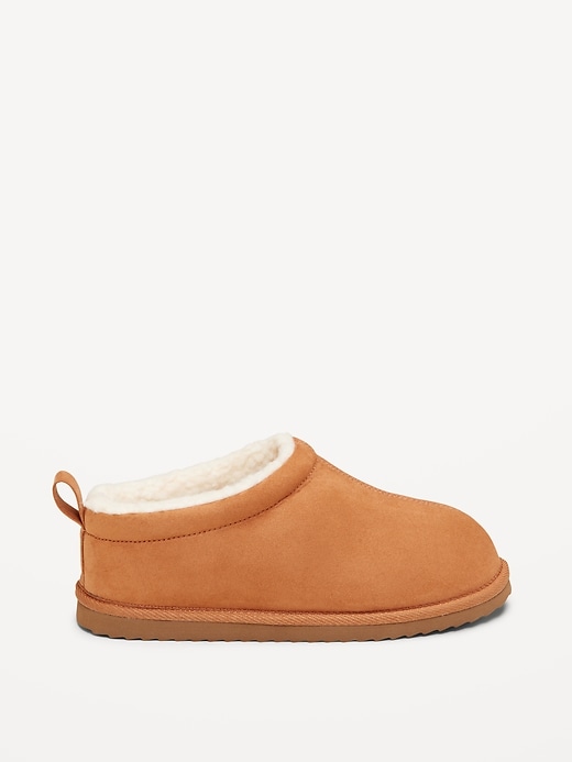 Image number 4 showing, Faux-Suede Sherpa Lined Mule Slippers for Boys