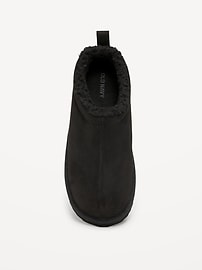 Image number 2 showing, Faux-Suede Sherpa Lined Mule Slippers for Boys