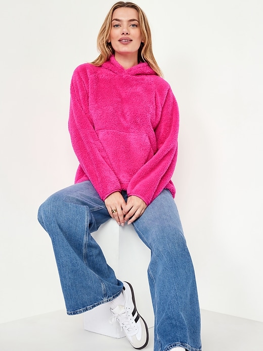 Image number 3 showing, Oversized Sherpa Pullover Hoodie