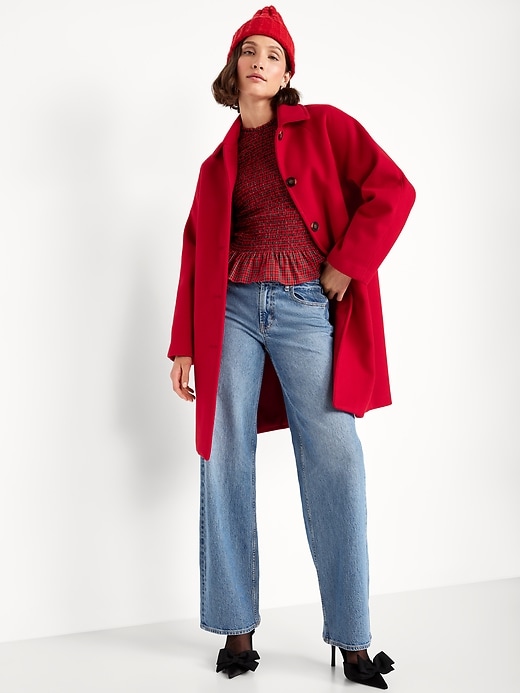 Image number 3 showing, Relaxed Button-Front Mac Coat