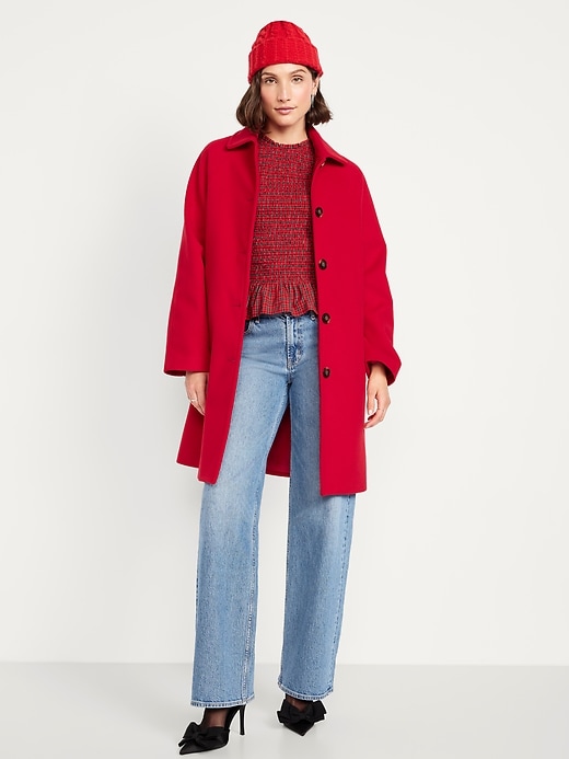 Image number 1 showing, Relaxed Button-Front Mac Coat