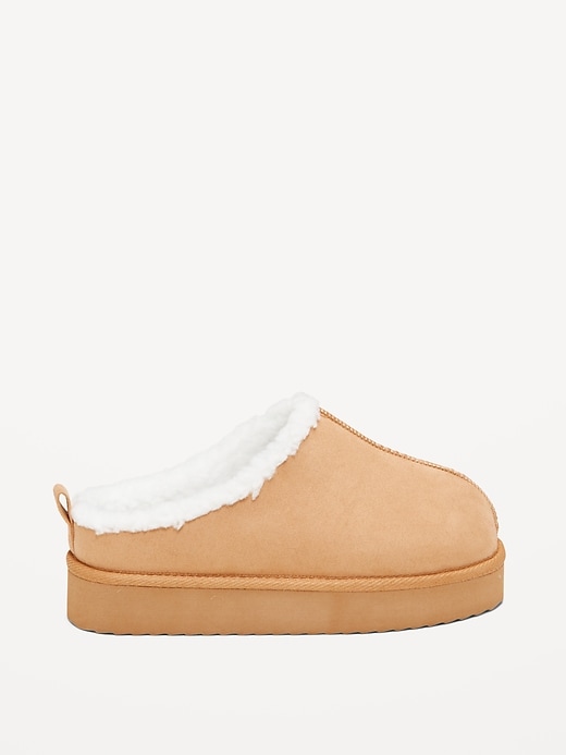 Image number 3 showing, Faux-Suede Sherpa Lined Platform Mule Boots for Girls