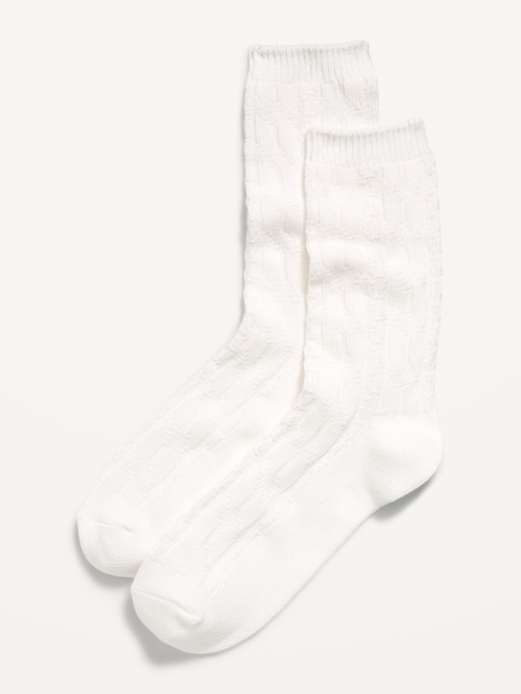 Cable Socks for Men - Sea Salt