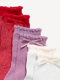 Image number 2 showing, Sparkle Bow Crew Socks 3-Pack for Toddler & Baby