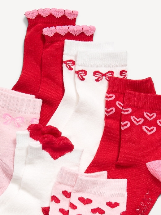 Image number 2 showing, Valentine's Crew Socks 6-Pack for Toddler & Baby
