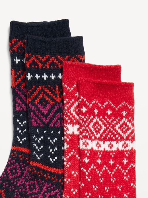 Image number 2 showing, Fair Isle Crew Socks 2-Pack for Women
