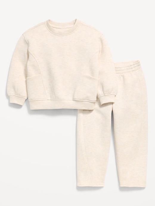 Image number 1 showing, Bounce Fleece Crew-Neck and Sweatpants Set for Toddler Girls