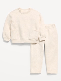 Bounce Fleece Crew-Neck and Sweatpants Set for Toddler Girls