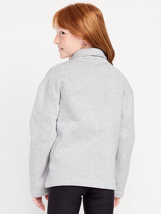Image number 2 showing, Sweater-Fleece Quarter-Zip Tunic for Girls