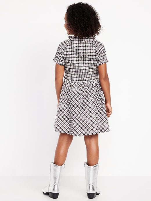 Image number 2 showing, Short-Sleeve Fit and Flare Smocked Bow Dress for Girls