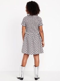 Image number 2 showing, Short-Sleeve Fit and Flare Smocked Bow Dress for Girls